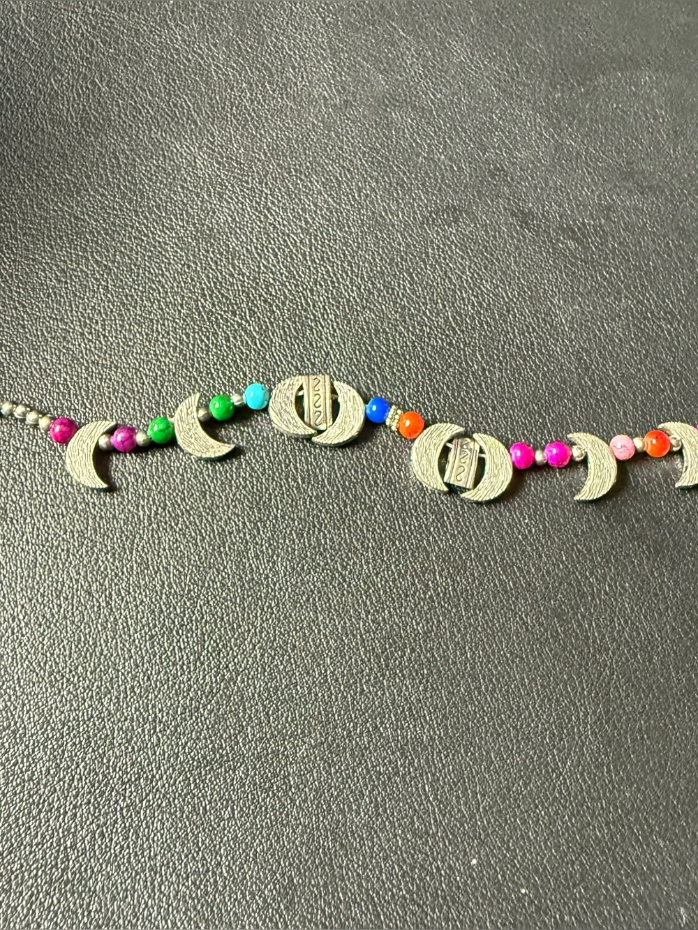 Moon Phase Bead and Charm Bracelet